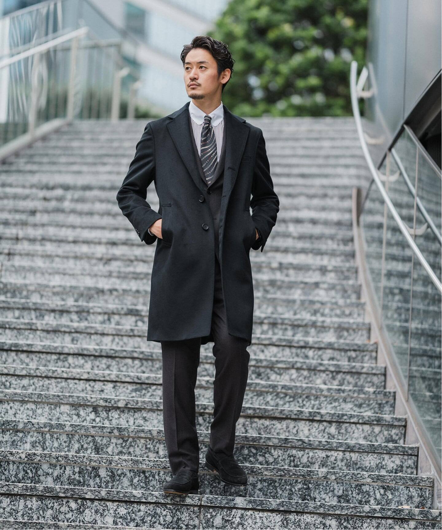 EDIFICE｜《追加》SUPER 140's ウール / カシミヤ チェスターコート