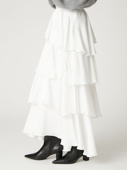 FRAY I.D｜サテンランダムティアードスカート | Rakuten Fashion(楽天