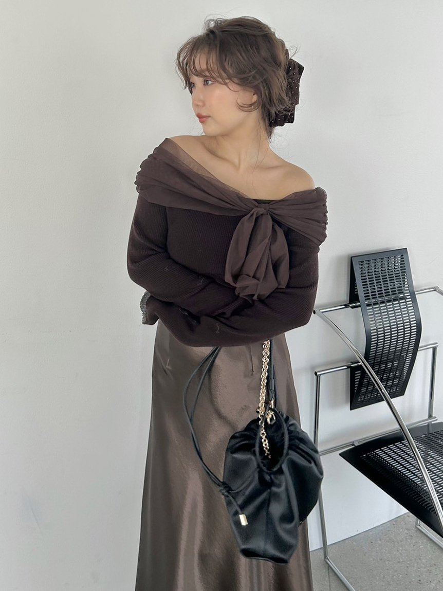 FRAY I.D｜3wayリボンオフショルニットプルオーバー | Rakuten Fashion