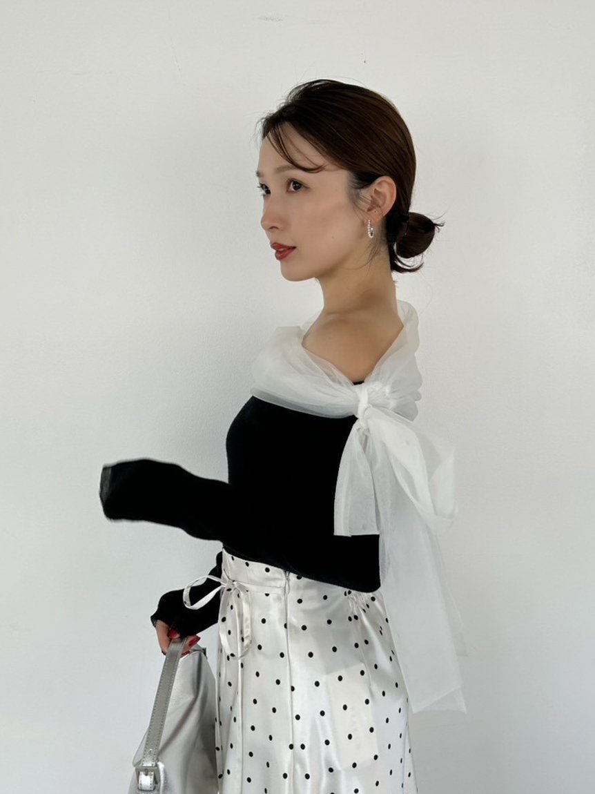 FRAY I.D｜3wayリボンオフショルニットプルオーバー | Rakuten Fashion