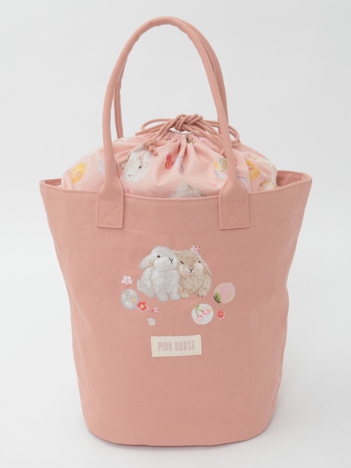 PINK HOUSE｜幸見うさぎ刺繍バッグ | Rakuten Fashion(楽天