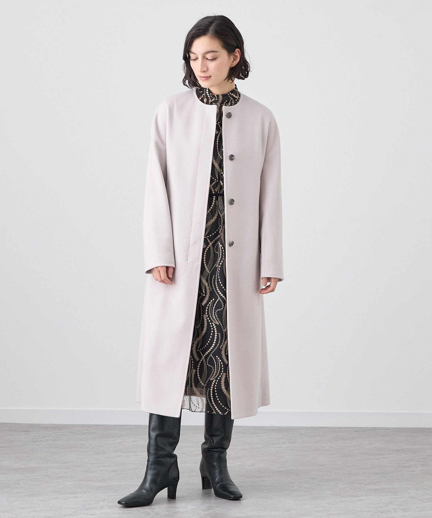 ANAYI｜カシミヤノーカラーベルトコート | Rakuten Fashion(楽天