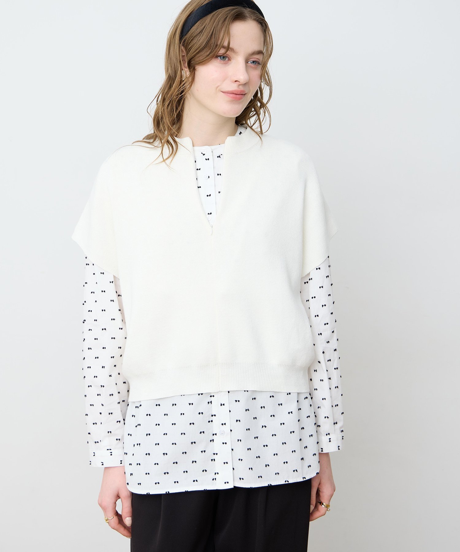 LE SOUK HOLIDAY｜ハーフZIPニットベスト | Rakuten Fashion(楽天