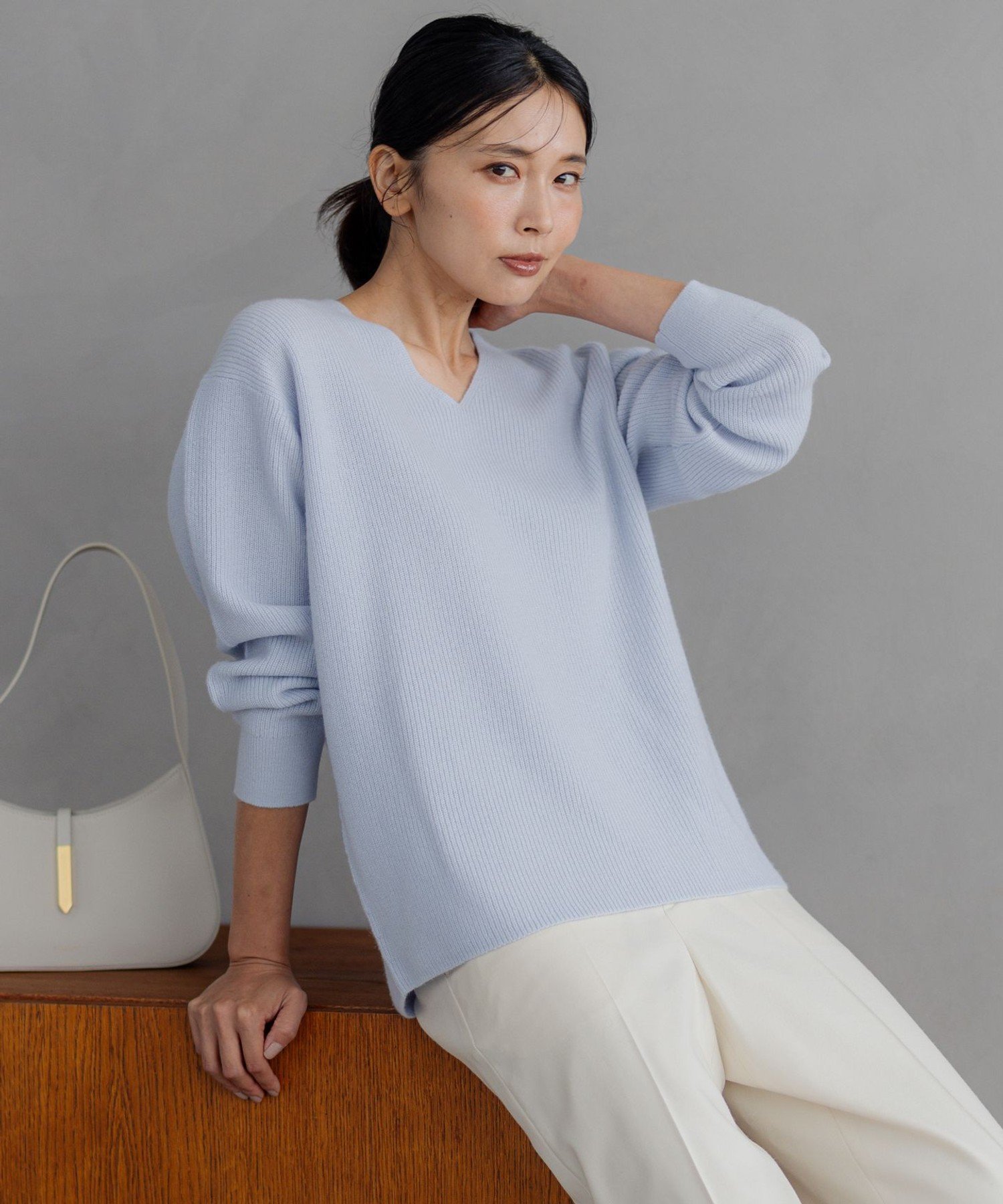 23区｜【洗える】ウールカシミヤ Vネック ニット | Rakuten Fashion