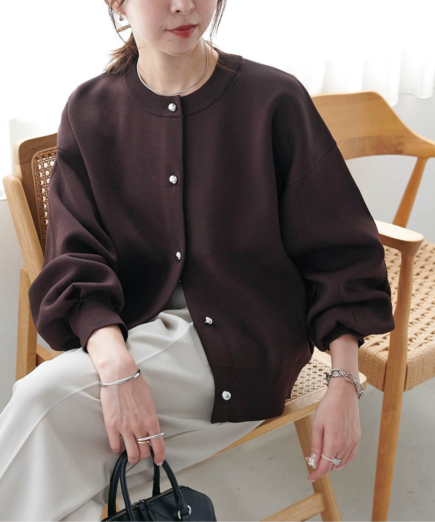 楽天市場】グレー（カーディガン・ボレロ｜トップス）：レディース