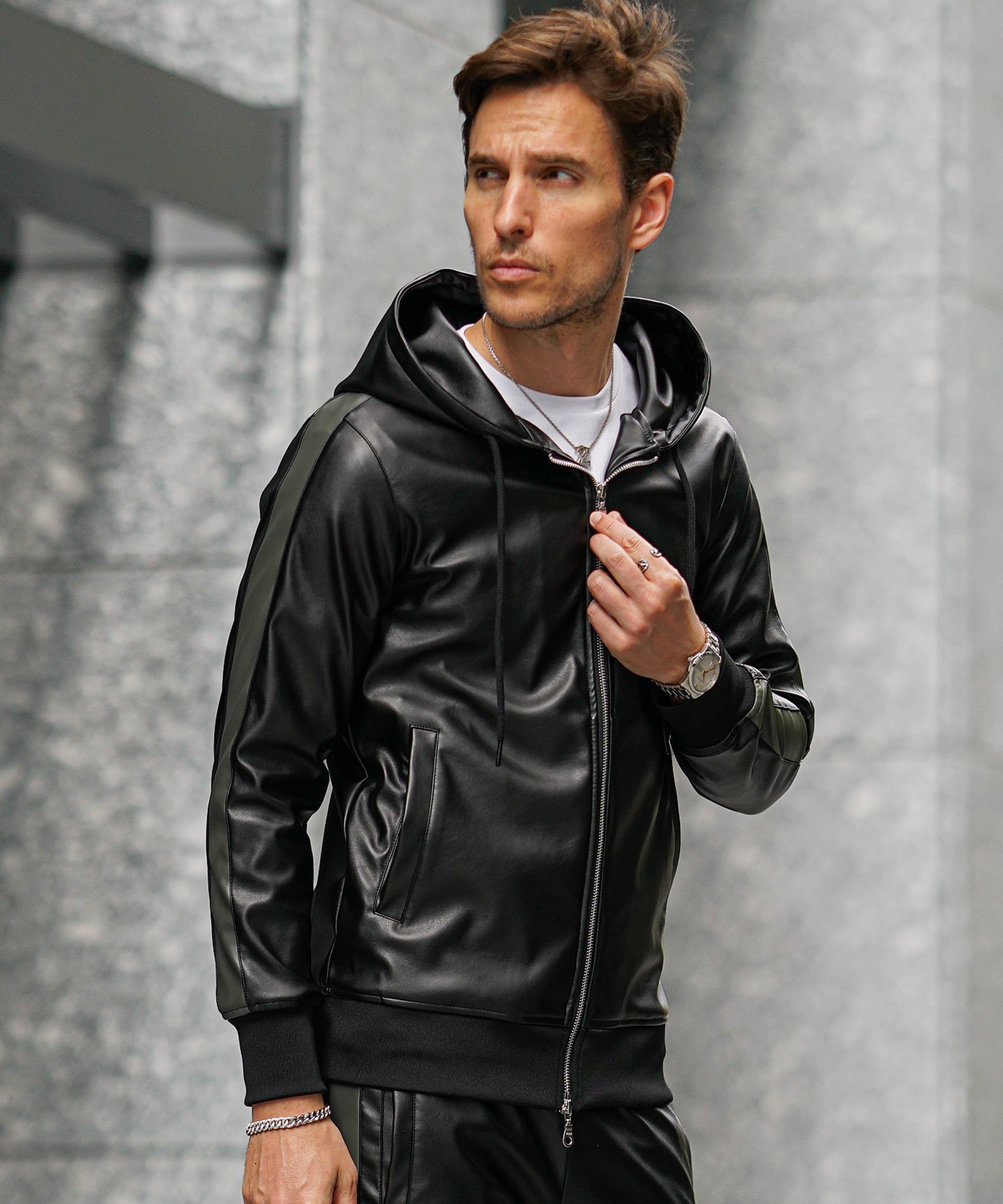 楽天市場】レザー（パーカー｜トップス）：メンズファッションの通販