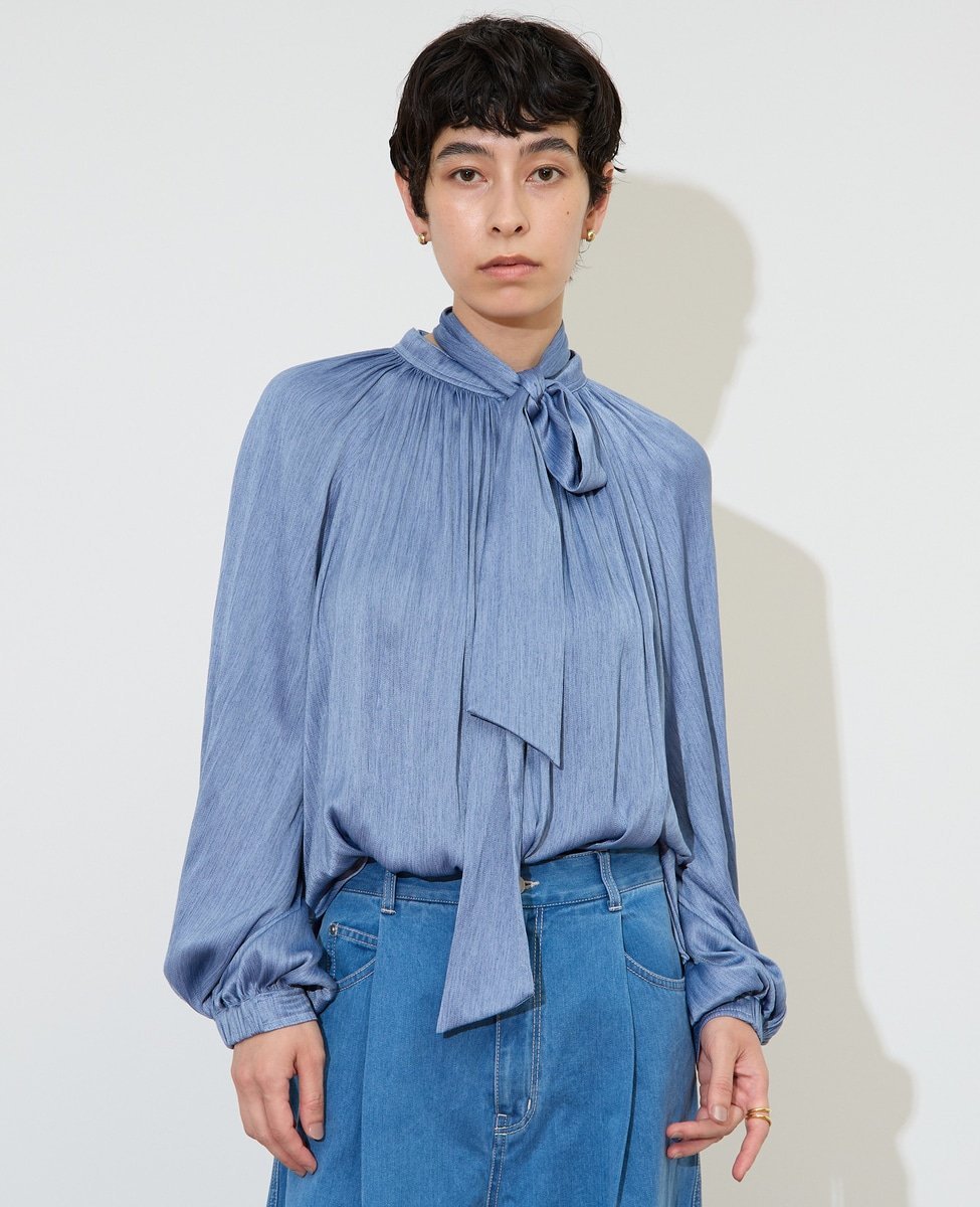 Liesse｜ボウタイ付きギャザーブラウス | Rakuten Fashion(楽天