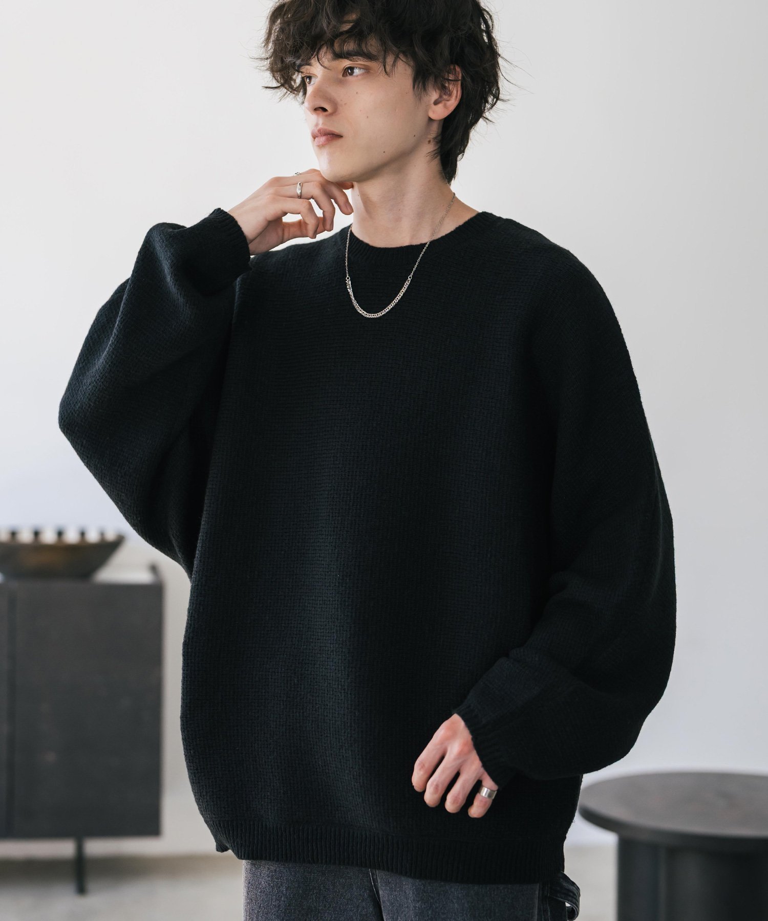 Rocky Monroe｜オーバーサイズミラノリブドルマンニットセーター