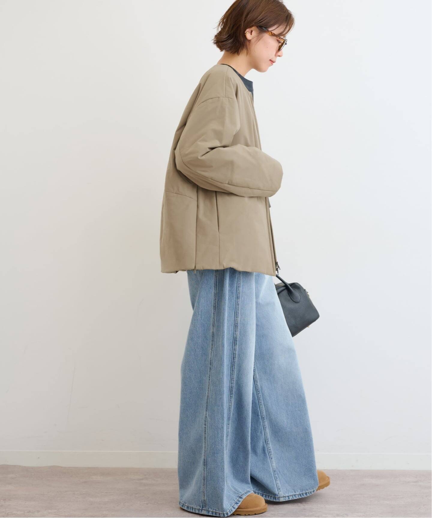 JOURNAL STANDARD relume｜パフィーノーカラーサイドジップブルゾン