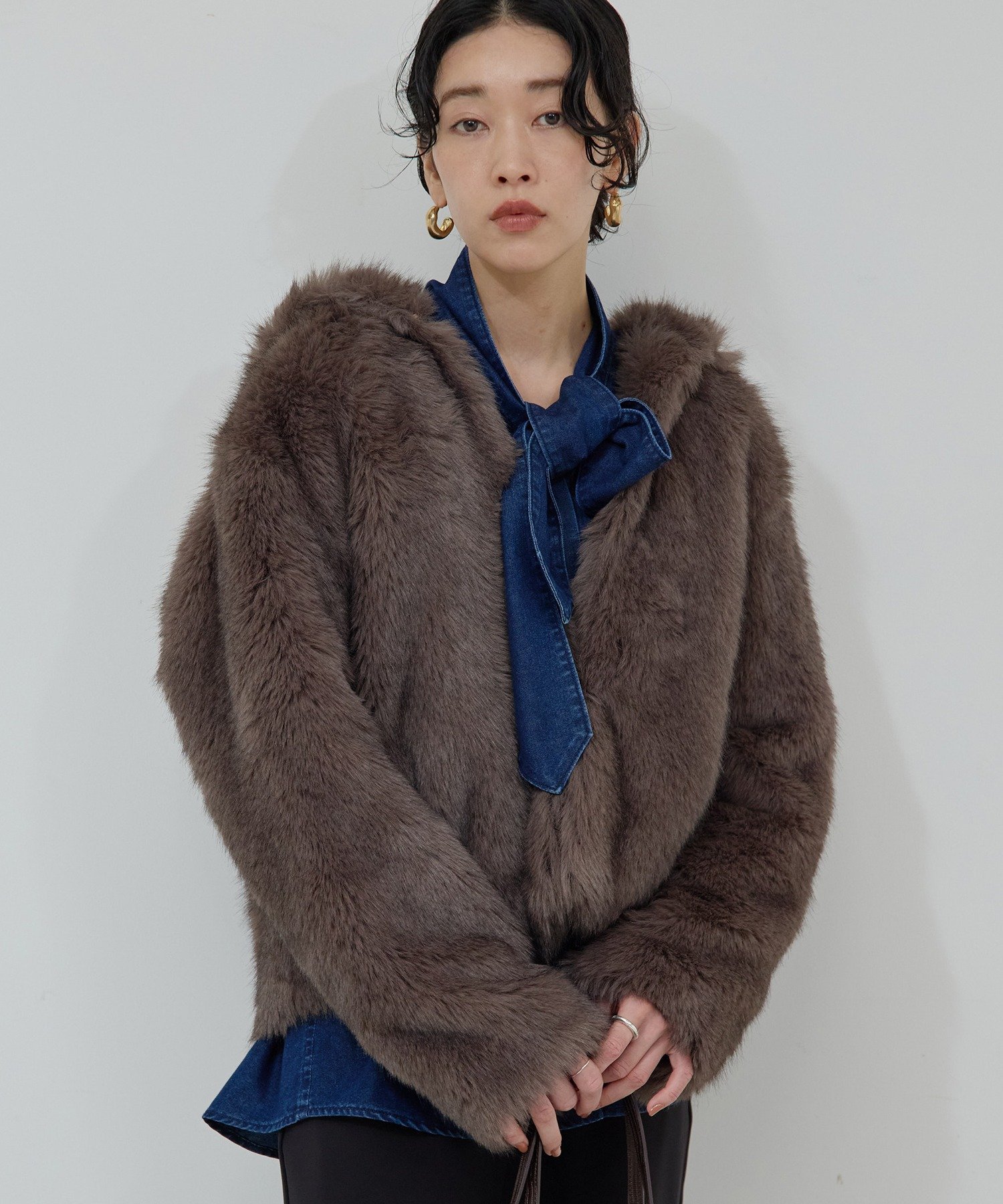 GALLARDAGALANTE｜エコファーフーディーブルゾン | Rakuten Fashion