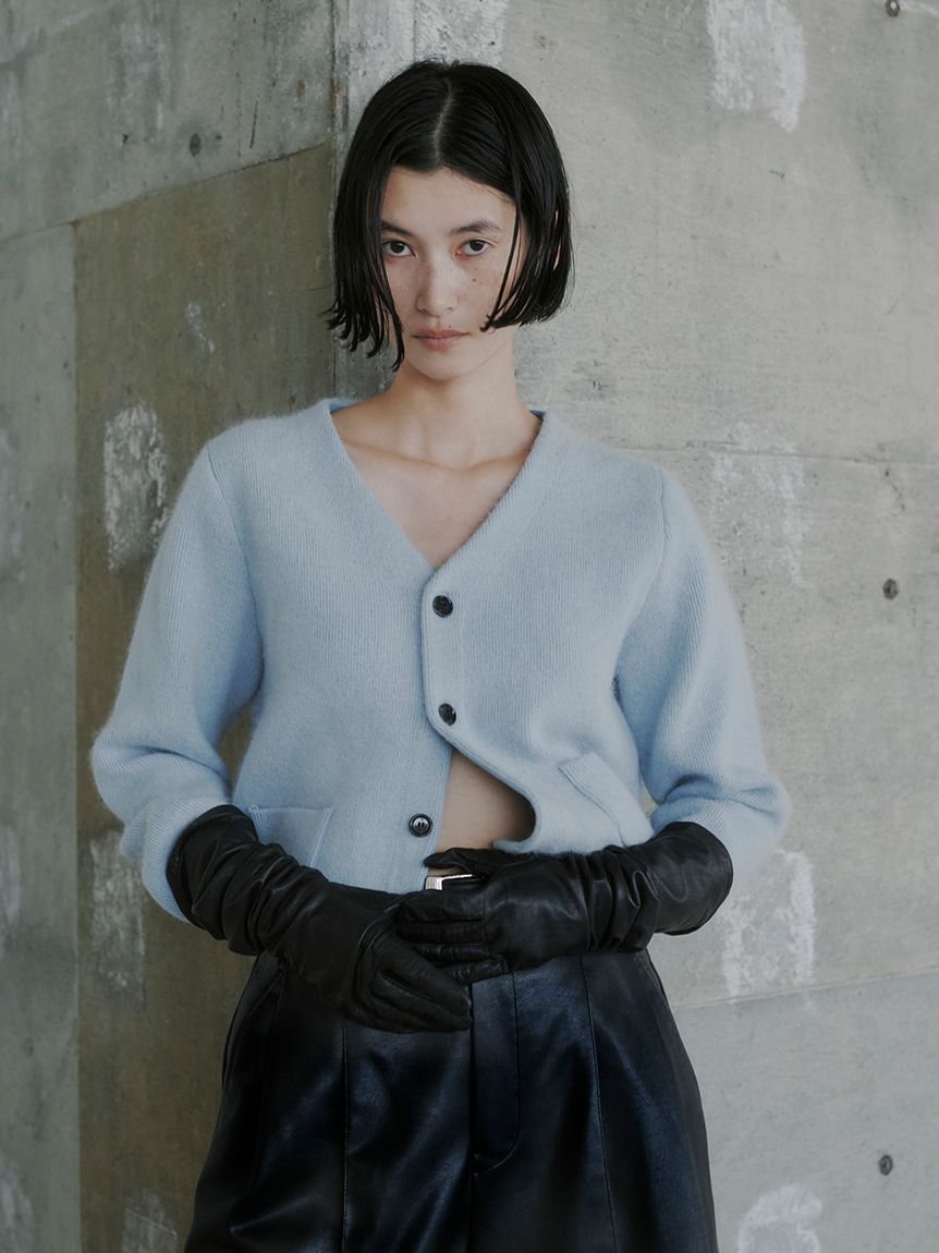 MIESROHE｜ウォッシャブルコンパクトシャギーVカーデ | Rakuten