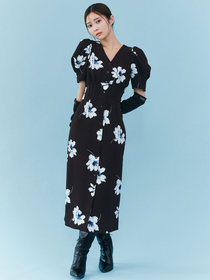 SNIDEL｜【FLOWER COLLECTION】プリントタイトワンピース | Rakuten