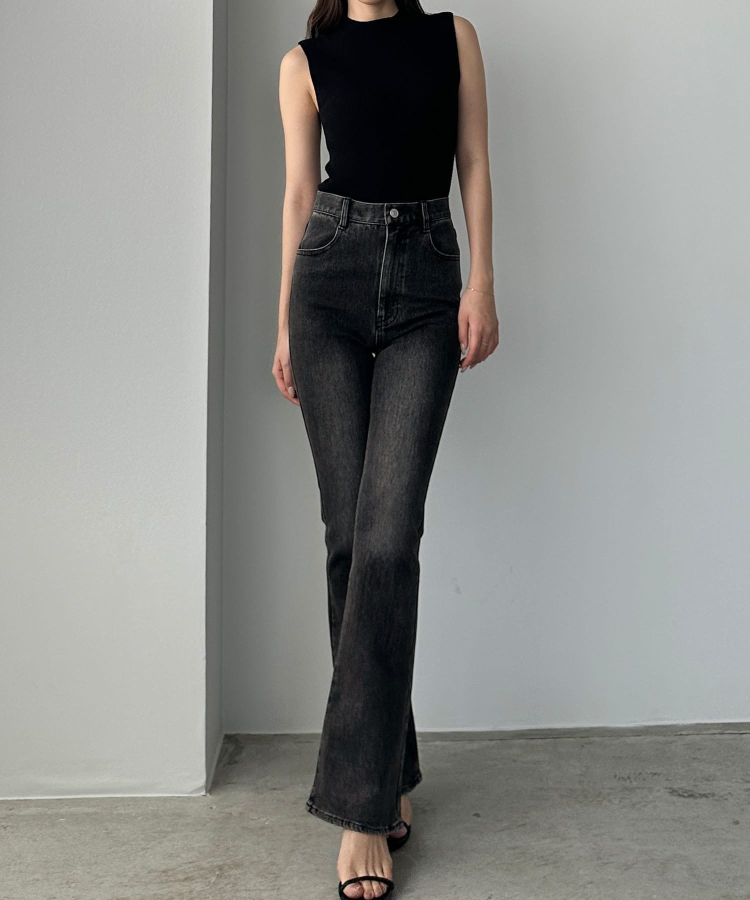 JUNOAH｜Louere ストレッチフレアデニムパンツ | Rakuten Fashion(楽天