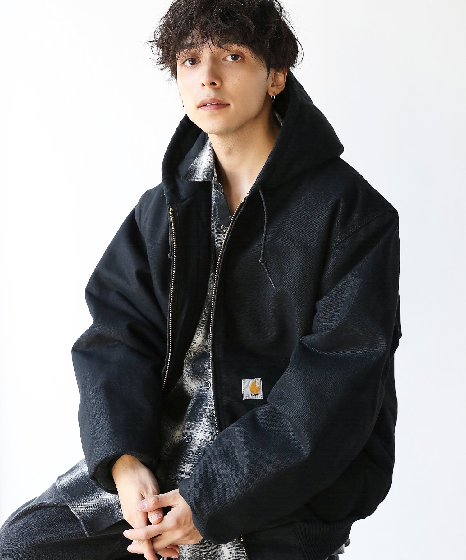 Carhartt ダークグレー フード付きジャケット 90s Carhartt