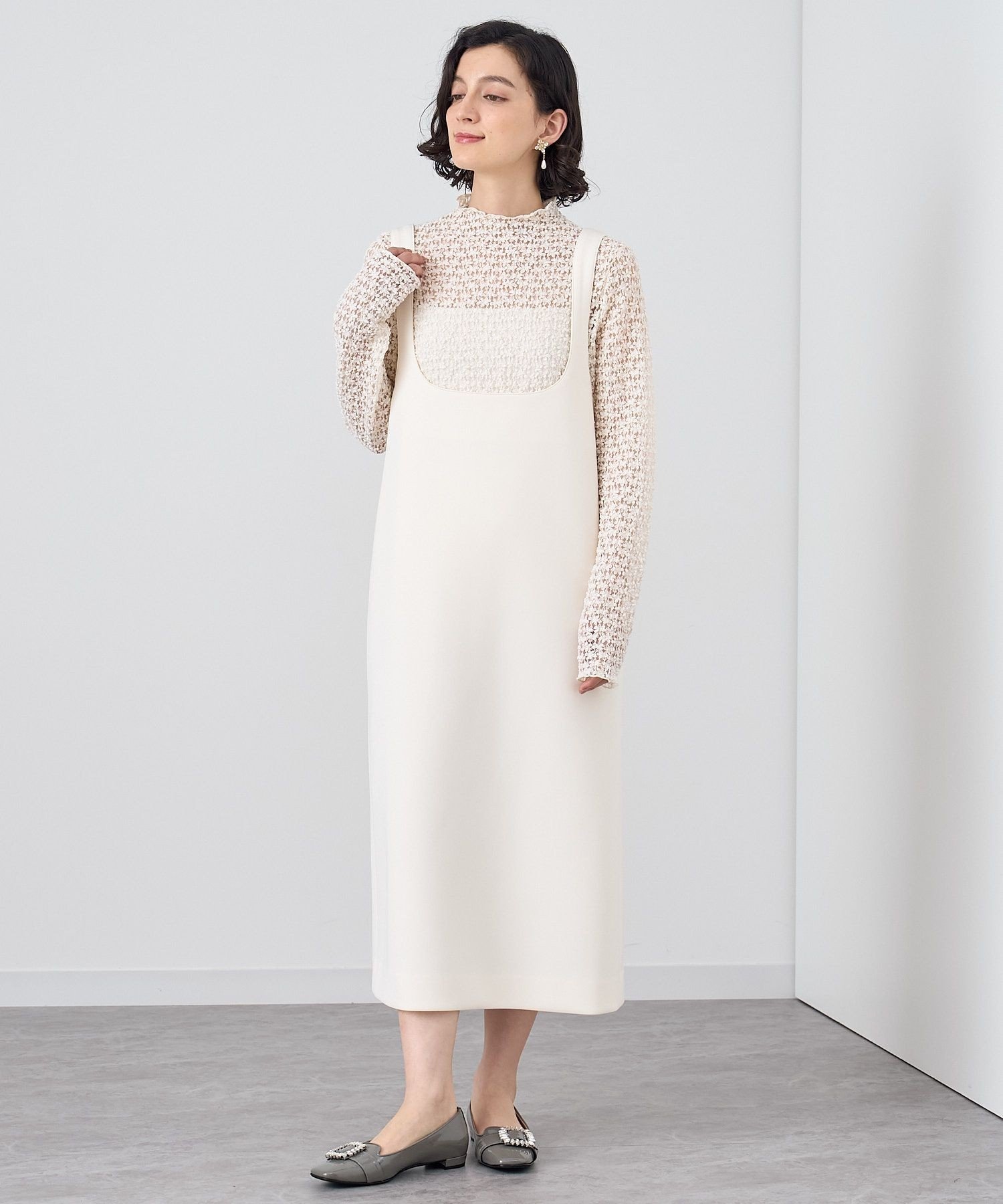 ANAYI｜ダブルジャージージャンパードレス | Rakuten Fashion(楽天