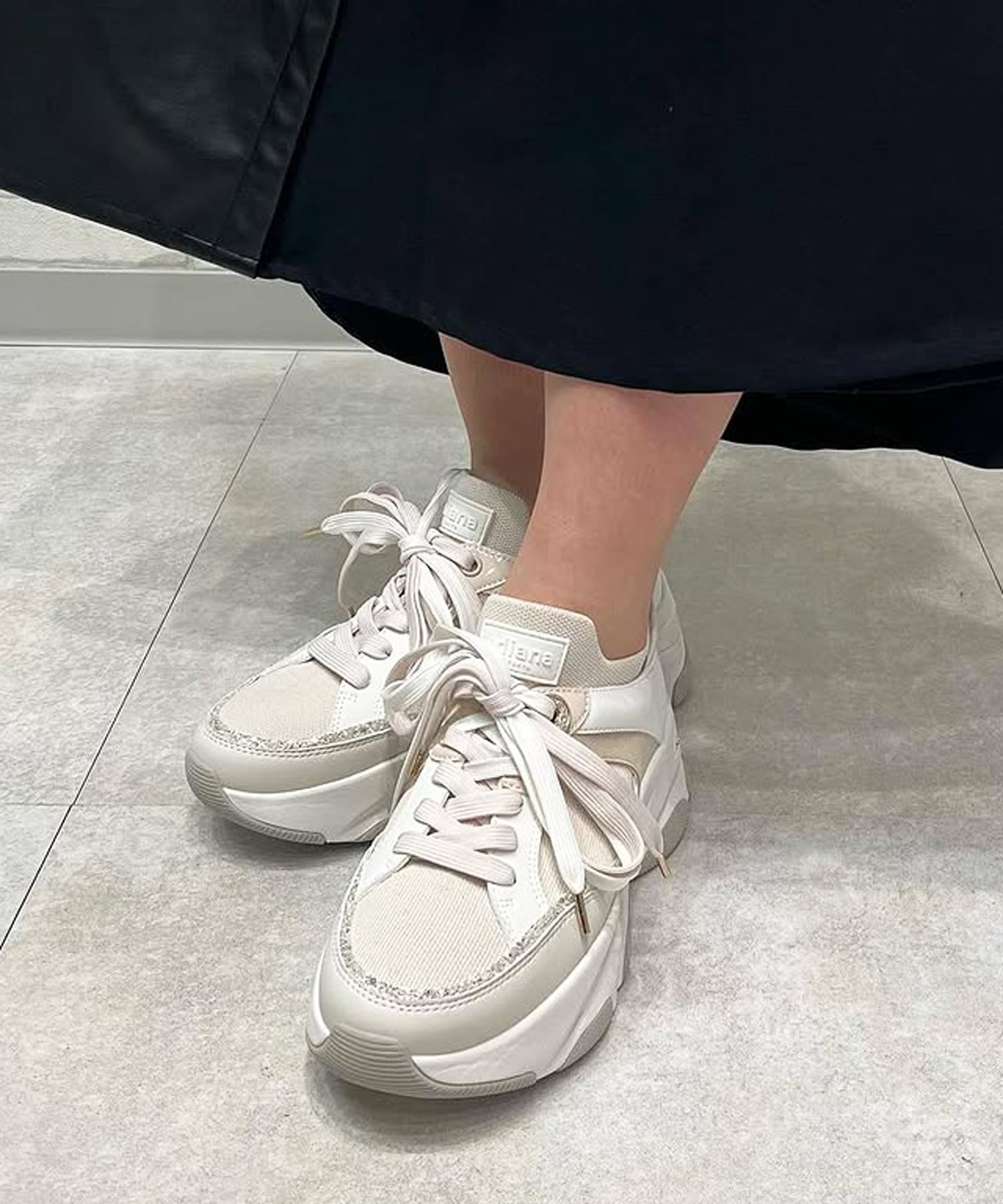 diana｜【撥水加工】リサイクルニットコンビスニーカー | Rakuten