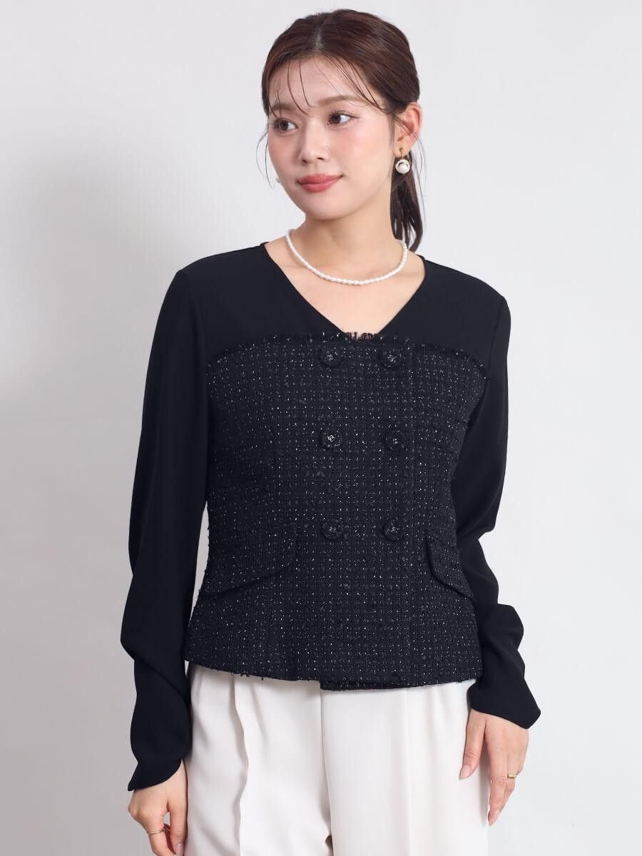 Vin｜ドットツイードショートジレ | Rakuten Fashion(楽天ファッション