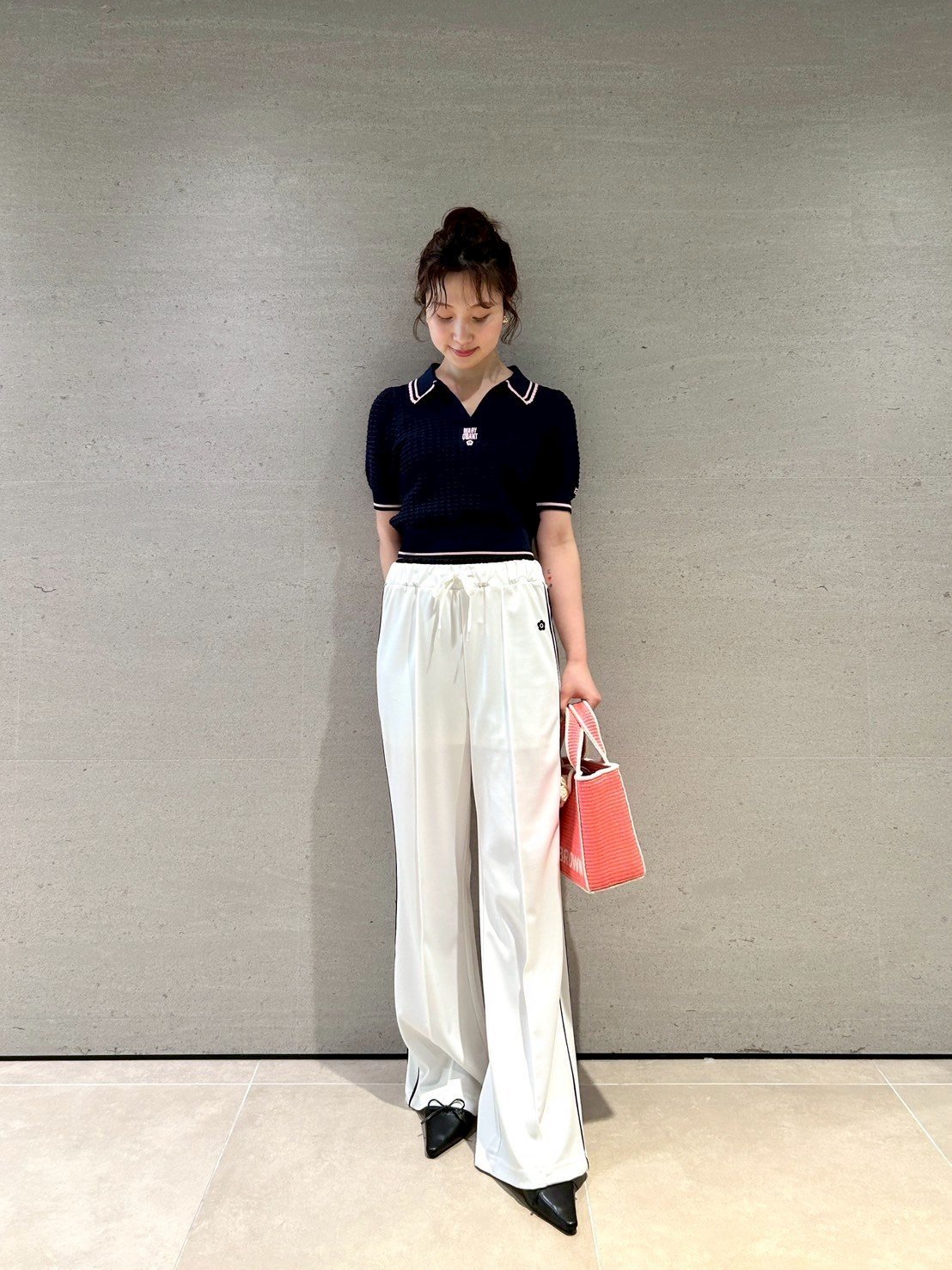 LILY BROWN｜【LILY BROWN×MARY QUANT】シアーポロニットトップス