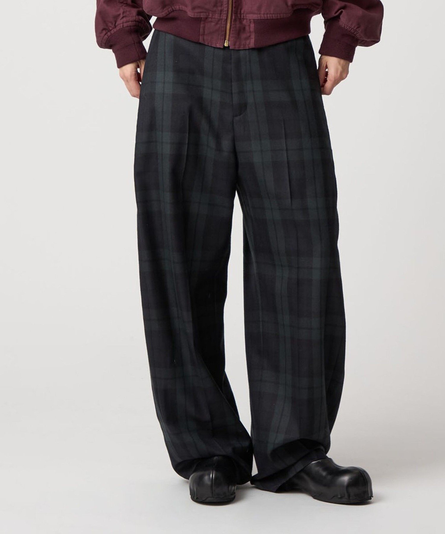 ＜6(ROKU)＞チェック カーブ パンツ BEAUTY&YOUTH UNITED ARROWS｜<6(ROKU)>チェック カーブ パンツ