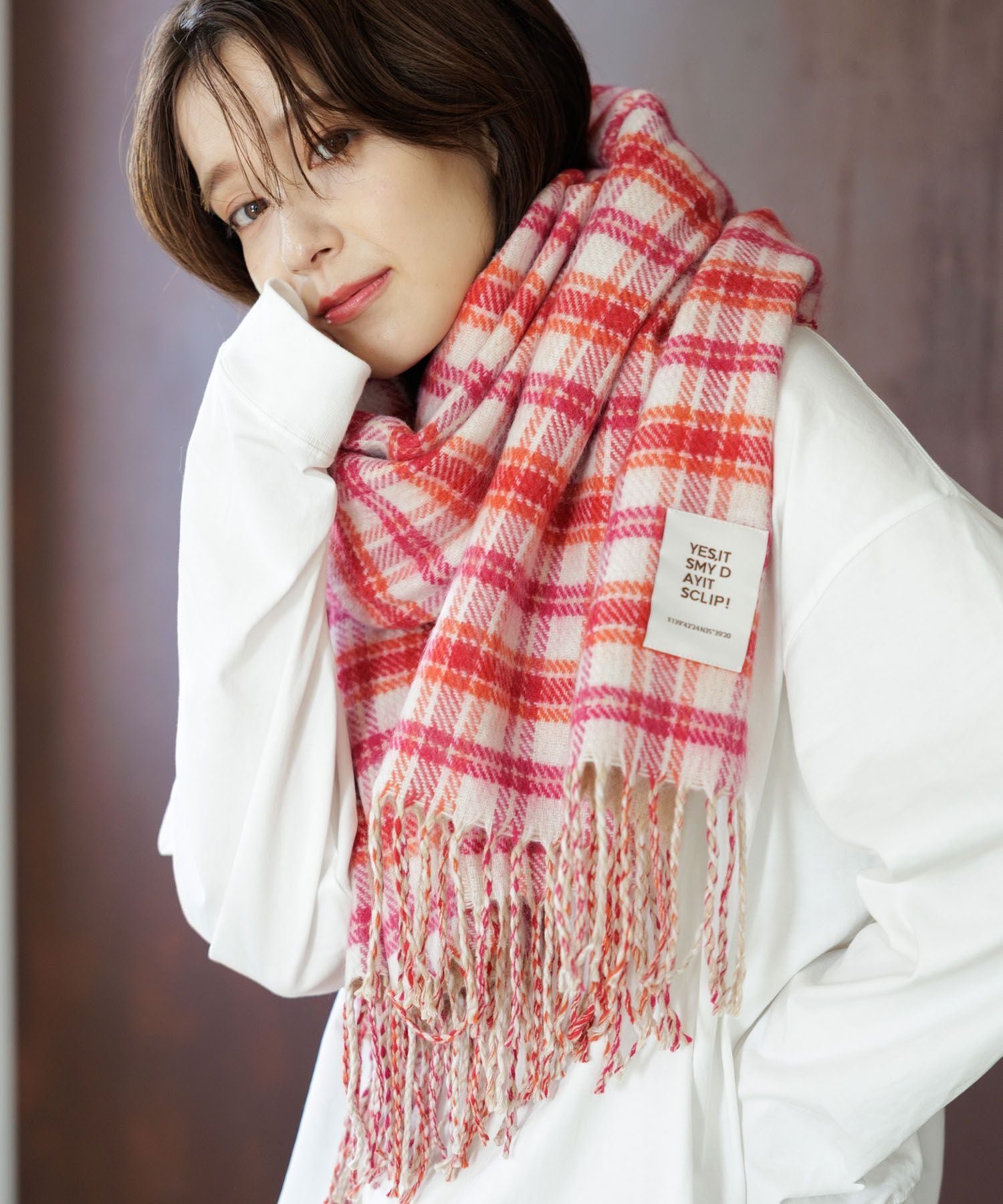 studio CLIP｜Wフェイスチェックストール | Rakuten Fashion(楽天