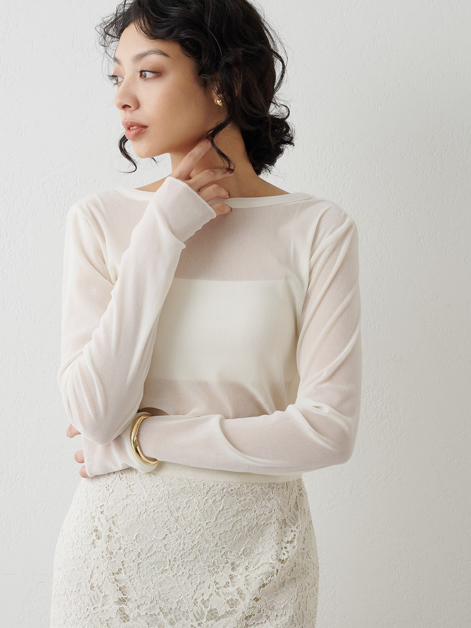 Whim Gazette｜フロッキーバックシャンカットソー | Rakuten Fashion