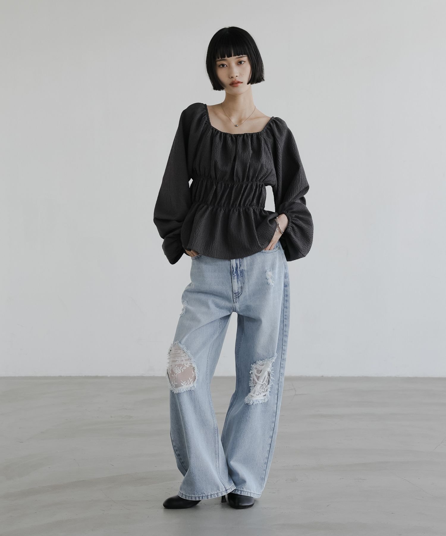 LOWRYS FARM｜レースデニム | Rakuten Fashion(楽天ファッション／旧