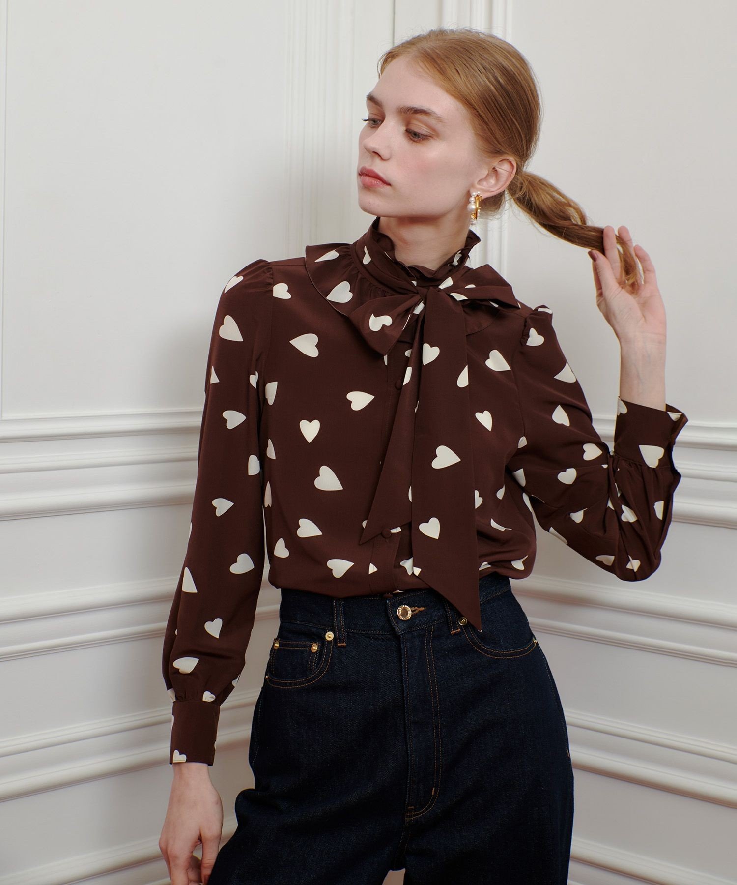 allureville｜WEB限定【LOULOU WILLOUGHBY】デシンハートプリント