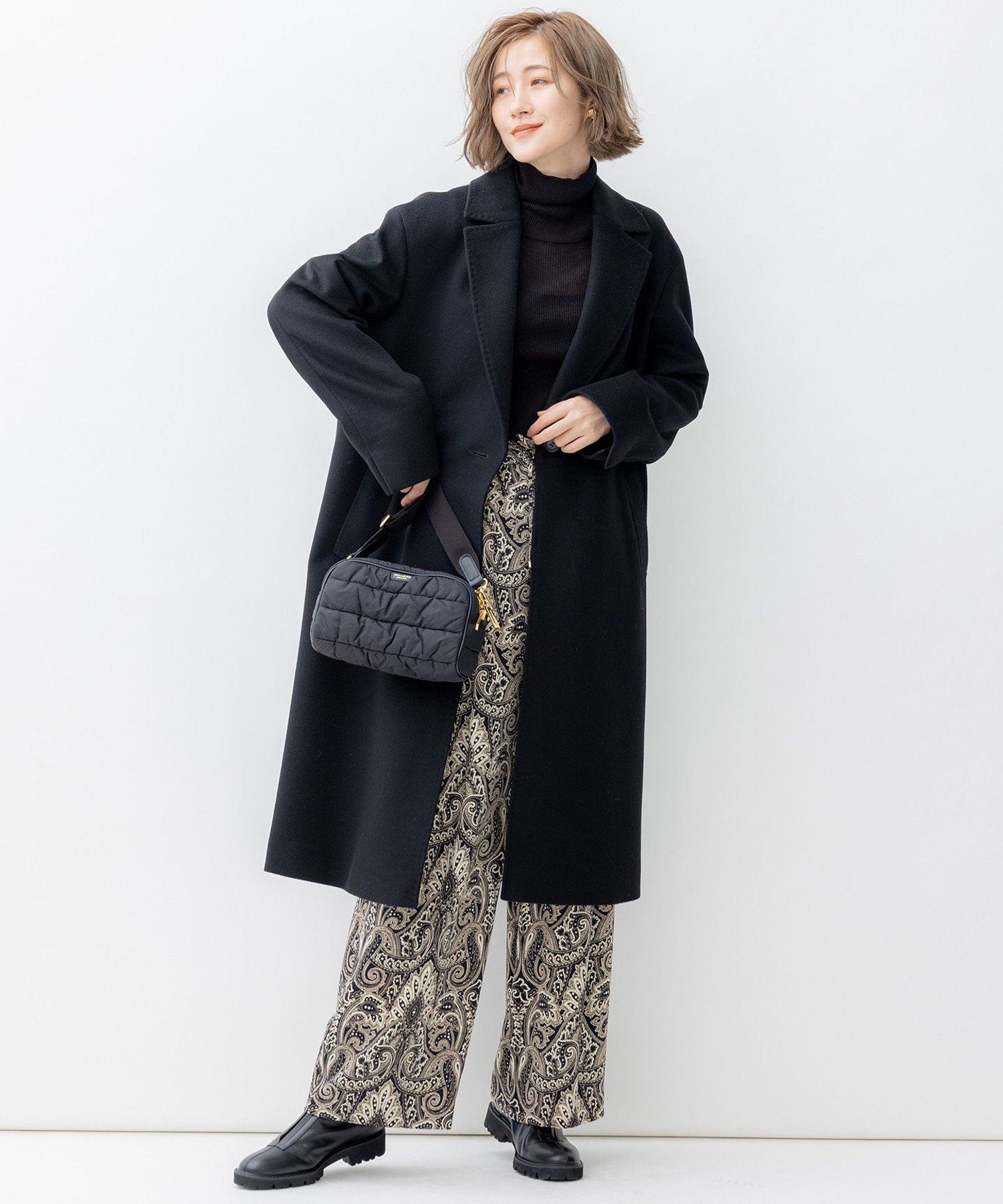 23区｜【滝沢眞規子さん着用】ウールカシミヤビーバー チェスター