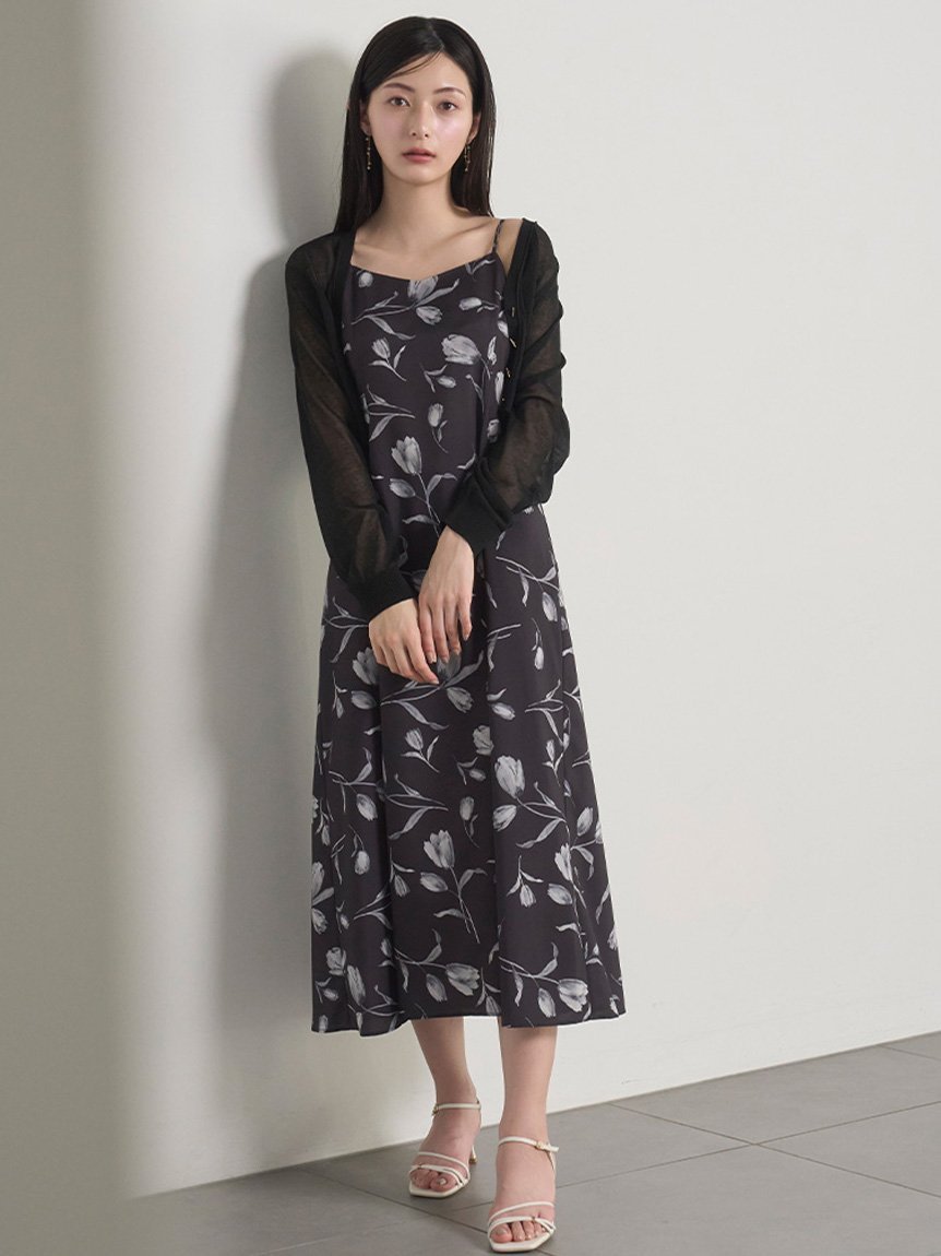 CELFORD｜レイヤードフラワープリントワンピース | Rakuten Fashion