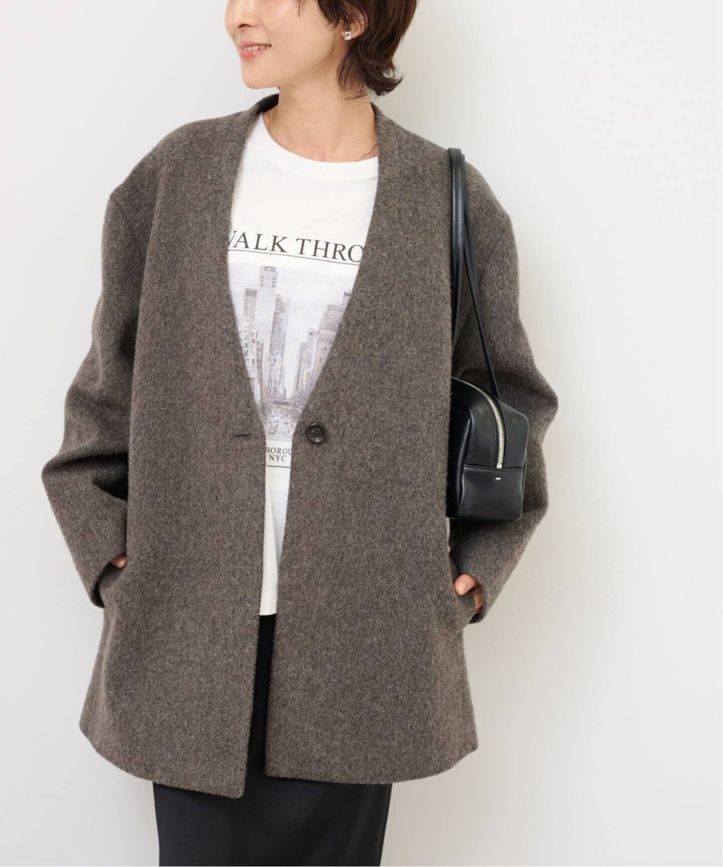 JOURNAL STANDARD relume｜尾州ウールシャギージャケットコート