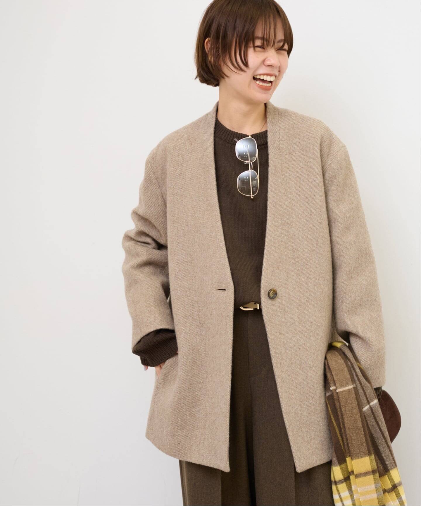 JOURNAL STANDARD relume｜尾州ウールシャギージャケットコート