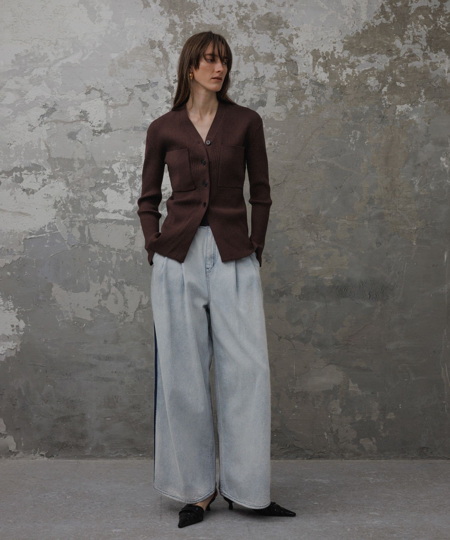 ADAM ET ROPE'｜【EMOELLE】・【サステナブル】ドレスデニムパンツ