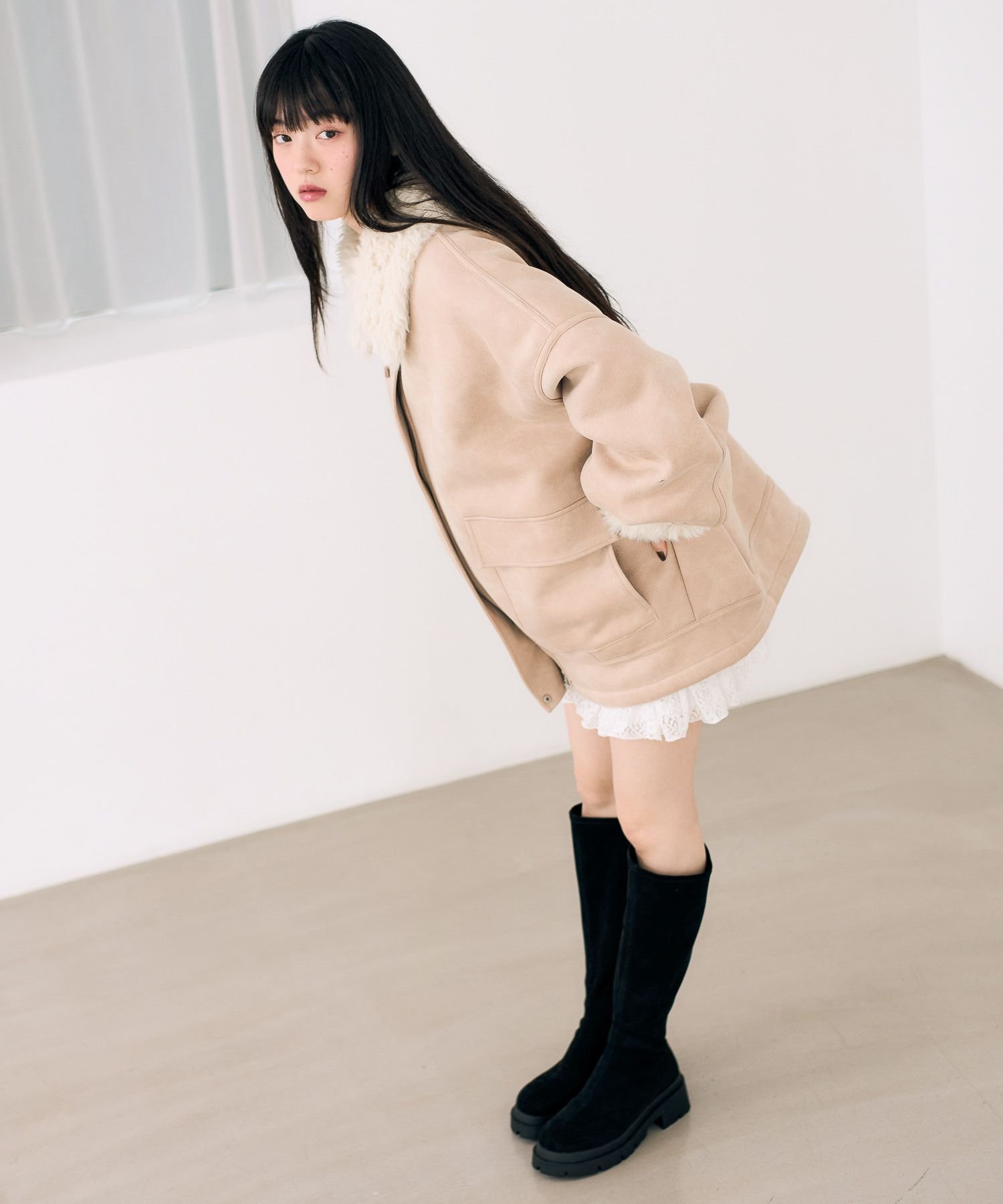 Heather｜【今季No.1!大注目の愛されアウター】ファーカラーBIG