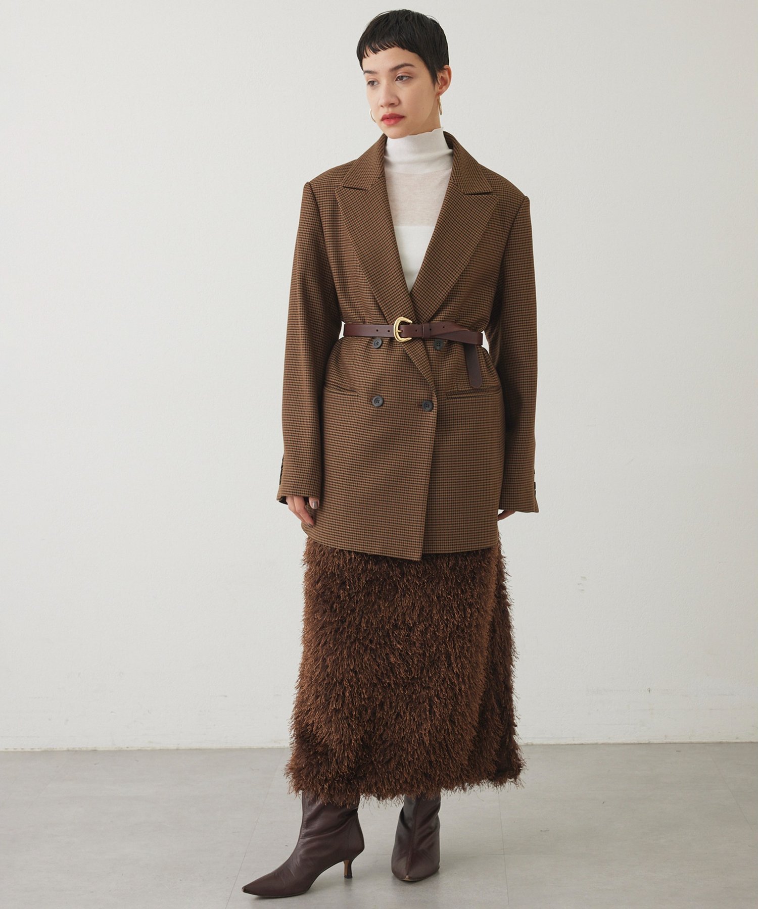 Whim Gazette｜【THE PAUSE】チェックダブルジャケット | Rakuten