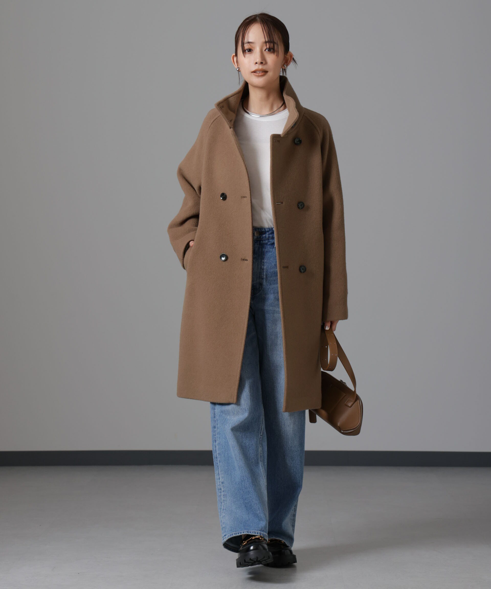 NANO universe｜PECOLAMBウールカシミヤスタンドカラーコート