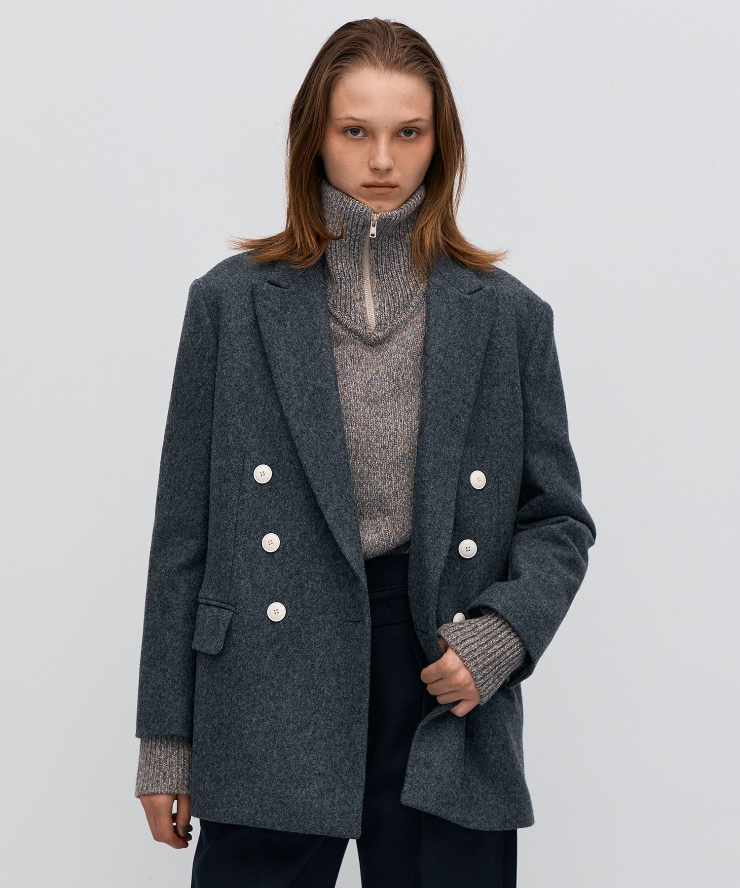 TOMORROWLAND｜ウールメルトン ジャケットコート | Rakuten Fashion