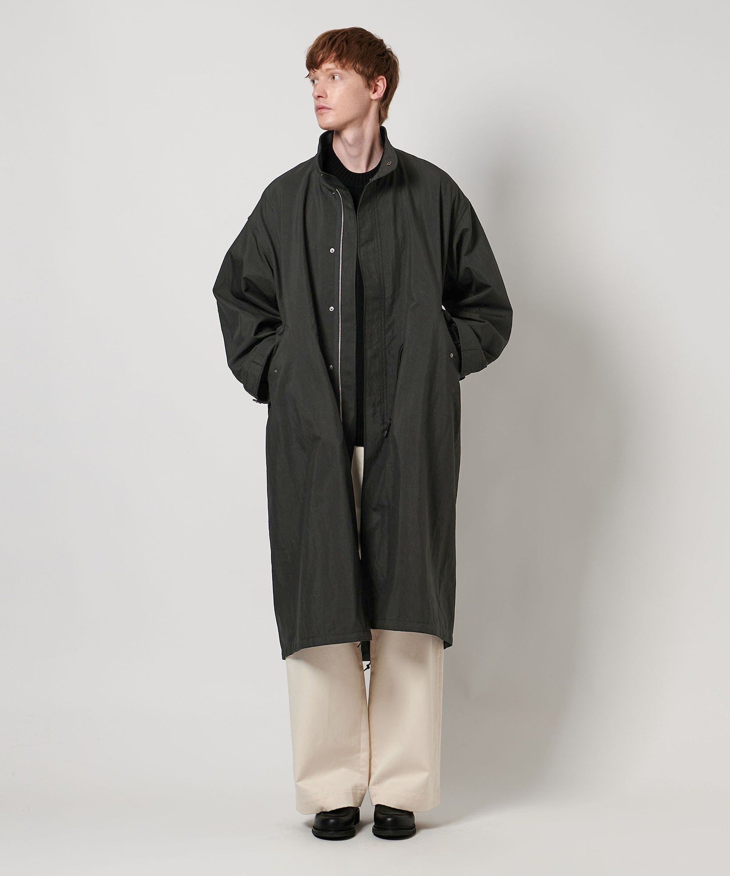 ＜LOEFF＞スタンドカラー ミリタリーコート UNISEX サイズM UNITED ARROWS｜<LOEFF>オックス ミリタリー スタンドカラー コート