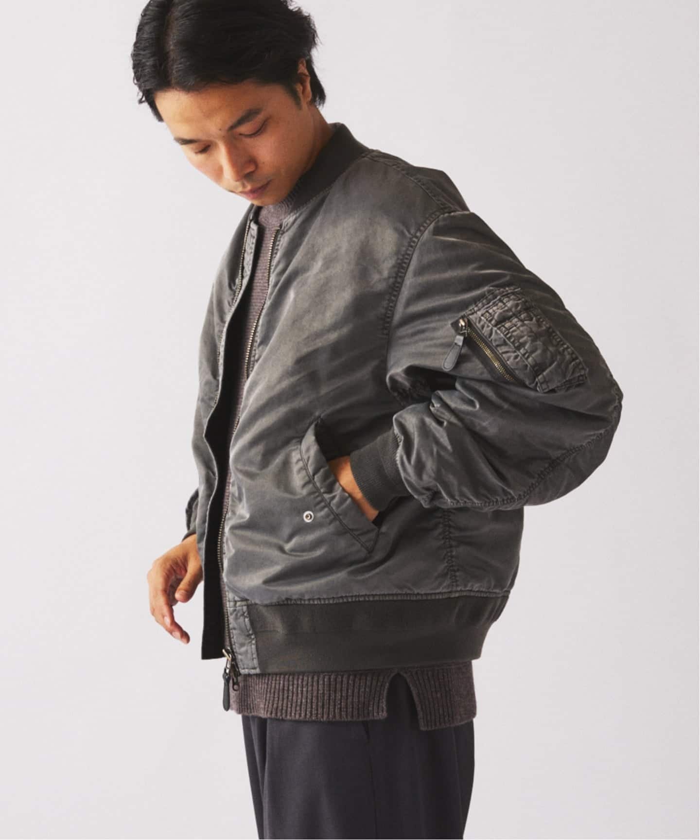 JOURNAL STANDARD relume｜ガーメントダイ ボンバー ジャケット