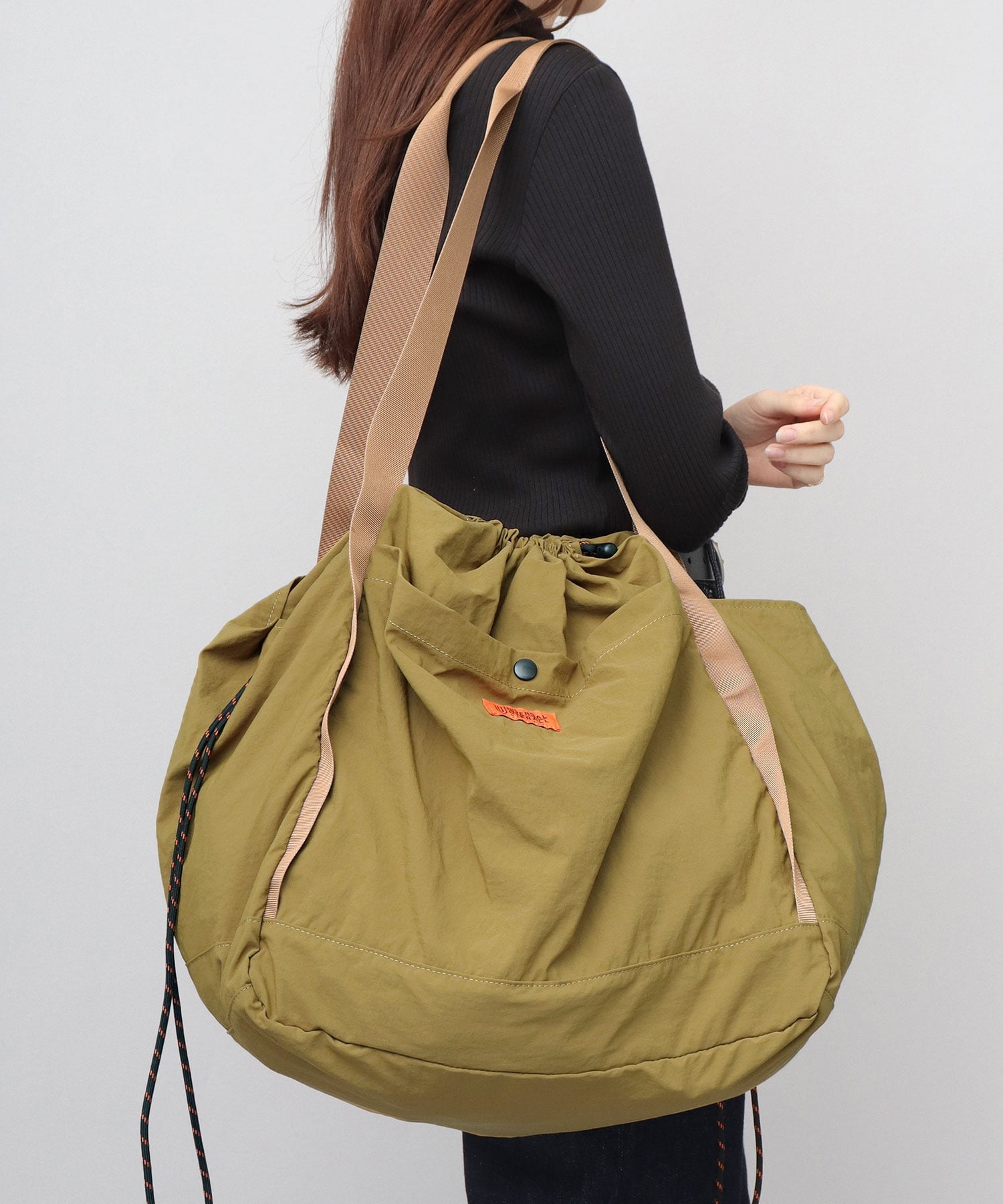 A.M.S.｜ユニバーサルオーバーオール 巾着 トートバッグ 巾着バッグ 撥