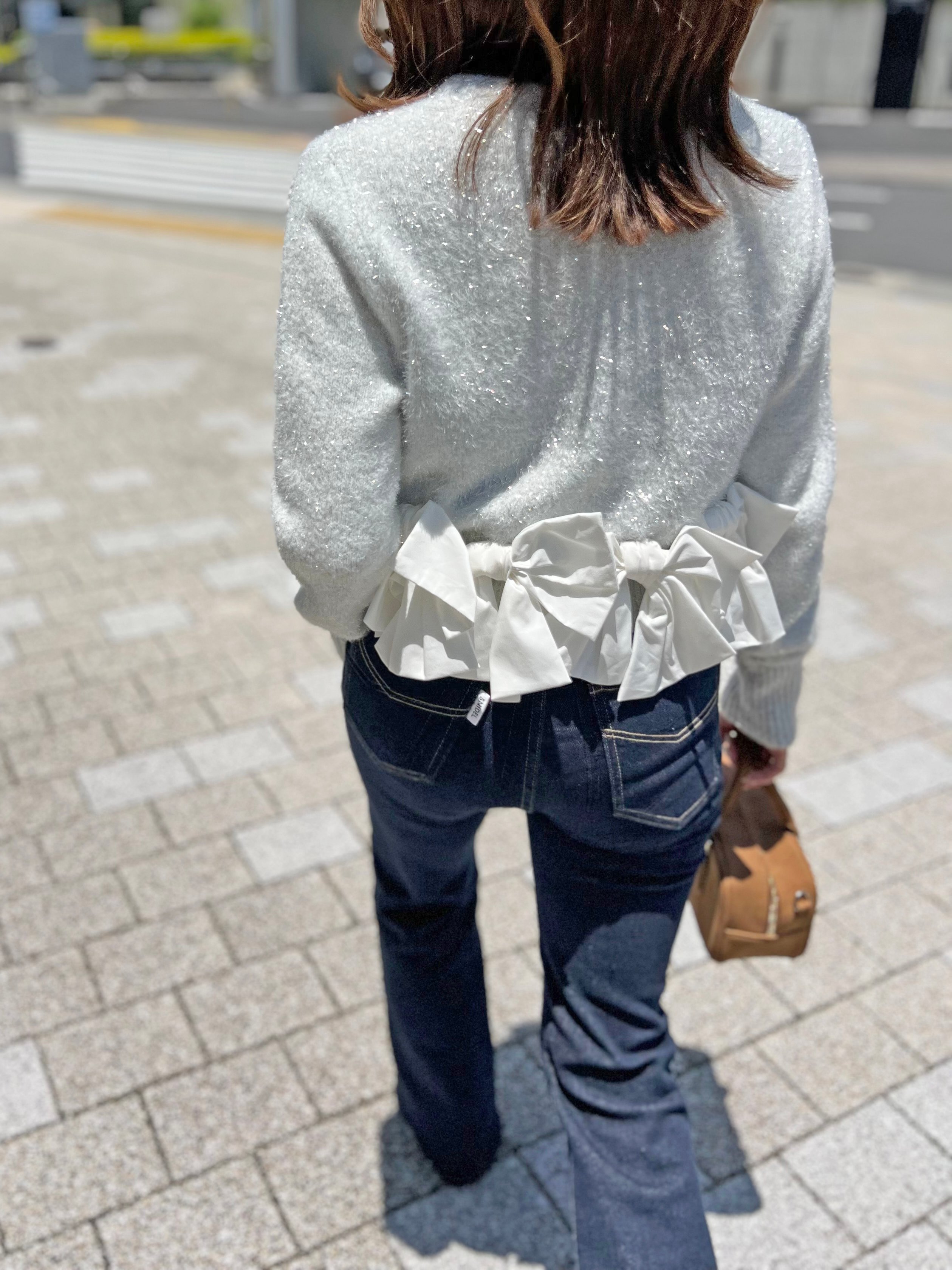 SNIDEL｜リボンモチーフカーディガン | Rakuten Fashion(楽天