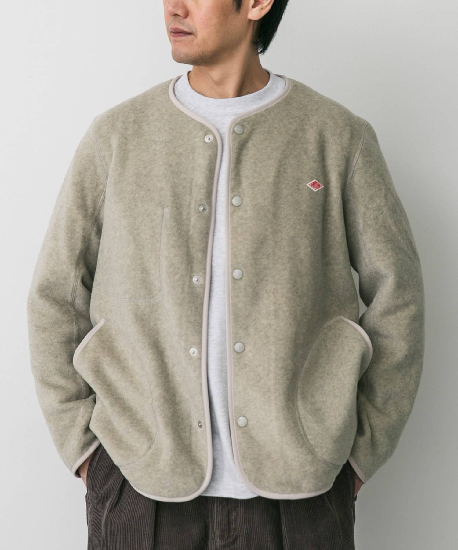URBAN RESEARCH DOORS｜DANTON FLEECE COLLARLESS JACKET | Rakuten