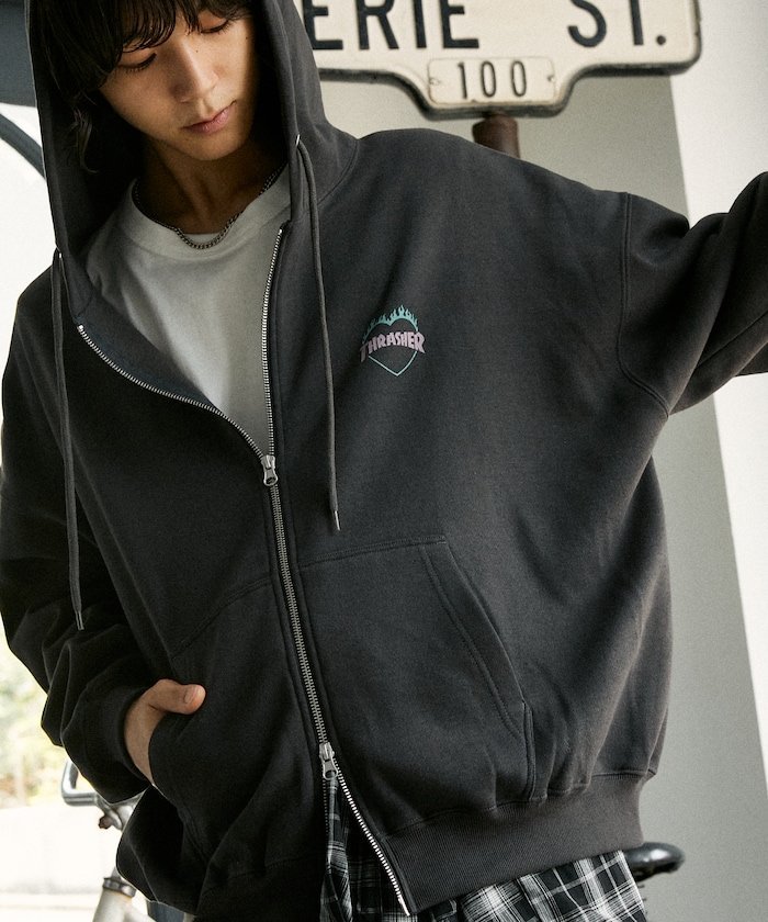 FREAK'S STORE｜別注 HEART LOGO ZIP PARKA/ハートロゴジップ裏起毛