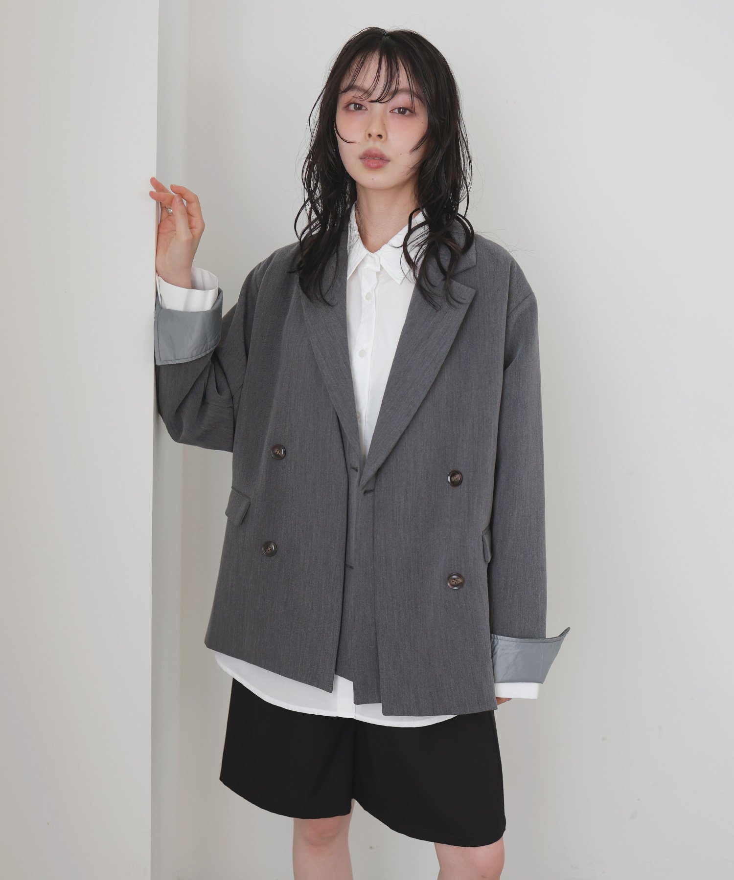 LIAN｜レイヤードデザインテーラードジャケット | Rakuten Fashion