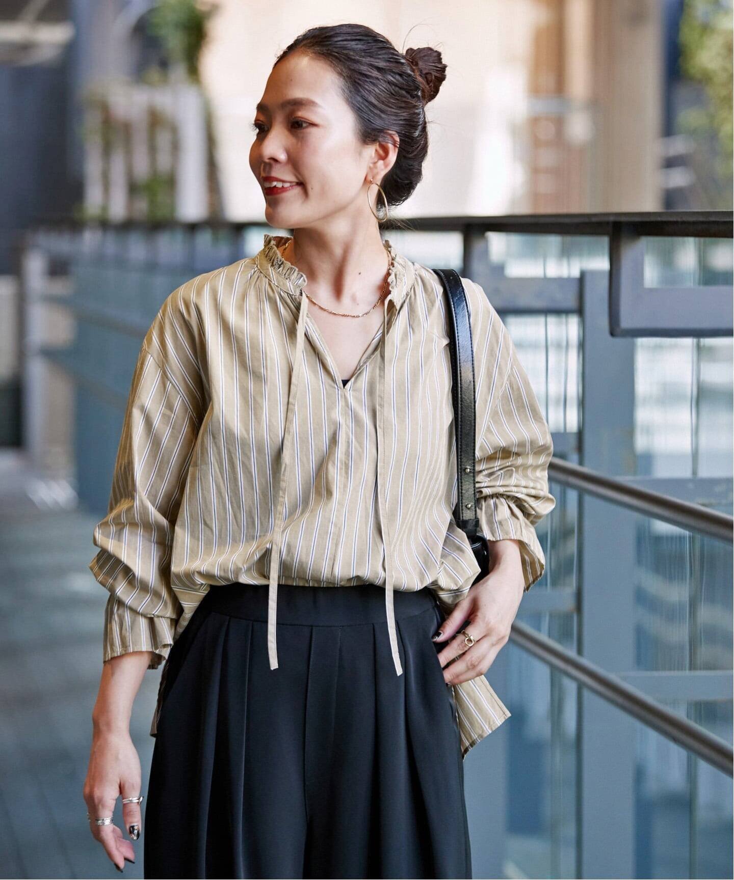 B.C STOCK｜《追加》ウォッシャブル / フリルスキッパーブラウス