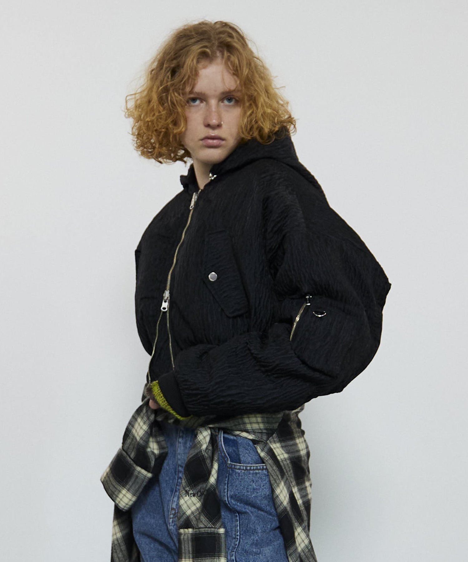 MAISON SPECIAL｜Multiway Jacquard Short Length MA-1 | Rakuten