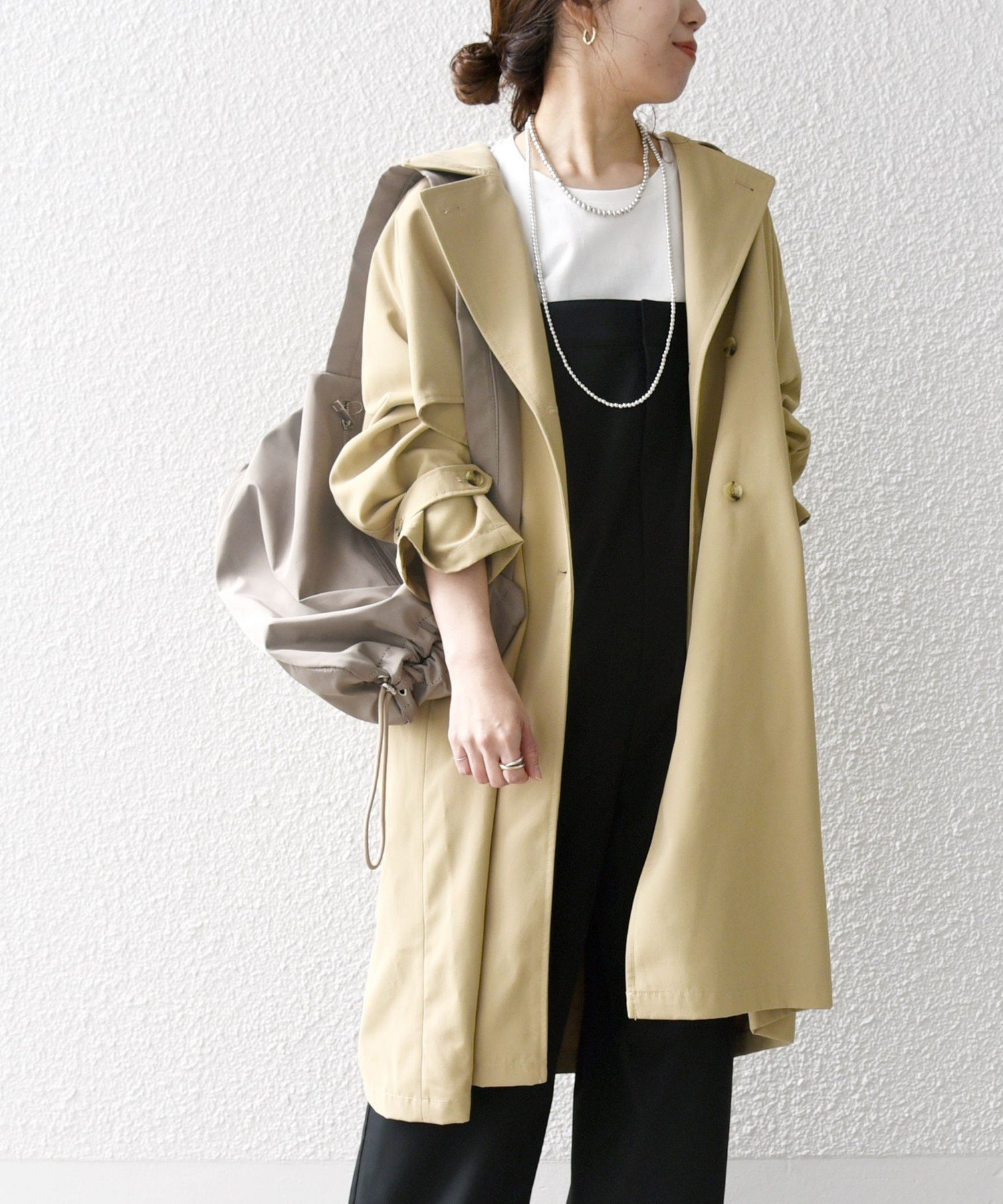 SHIPS｜SHIPS any: 〈洗濯機可能〉フレア ミディ トレンチ コート 24AW