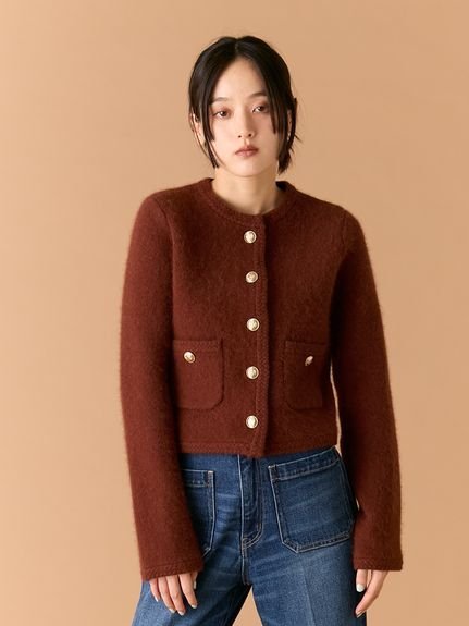 LILY BROWN｜【WEB限定カラー】金釦フォックスニットジャケット