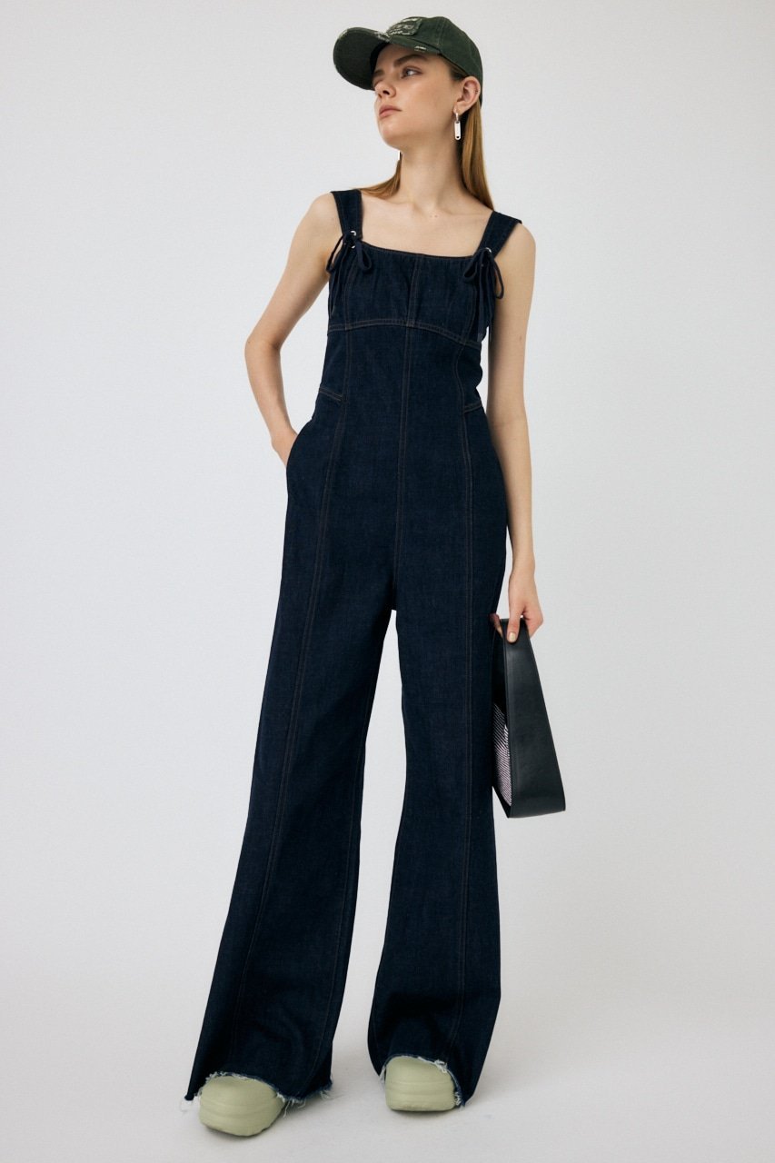 moussy｜CORSET STRAP DENIM ジャンプスーツ | Rakuten Fashion(楽天