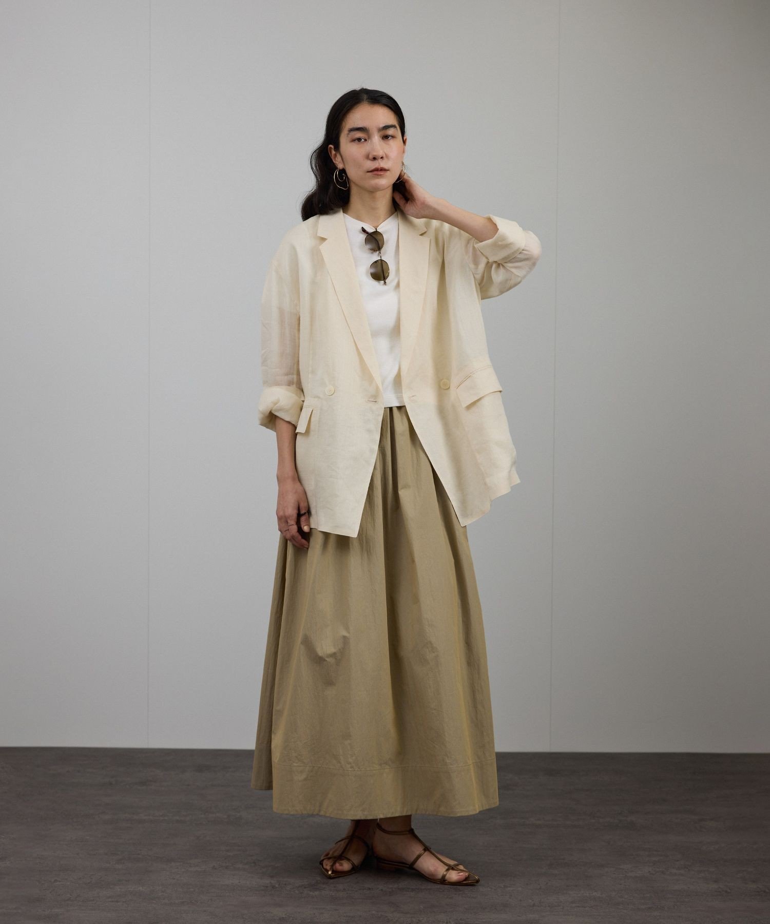 SALON adam et rope'｜ラミーシアージャケット[UVケア・洗える・サイズ