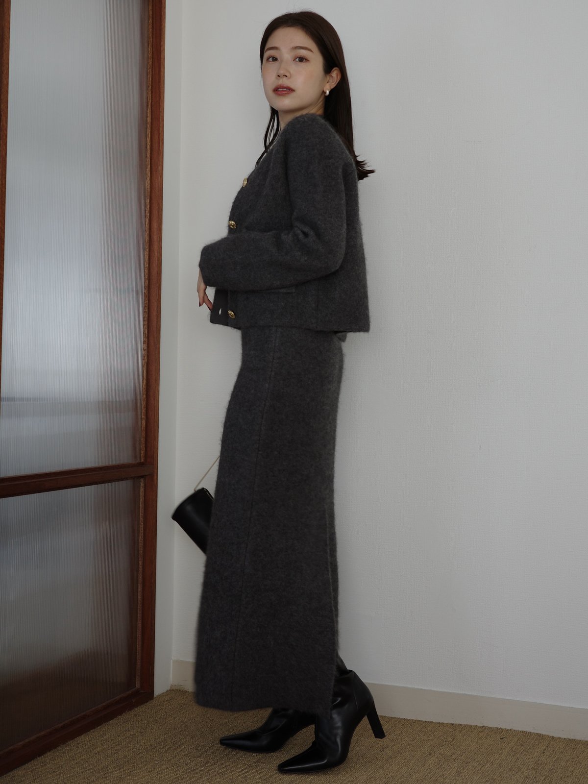 anuans｜カシミヤブレンドキャミソールニットワンピース | Rakuten